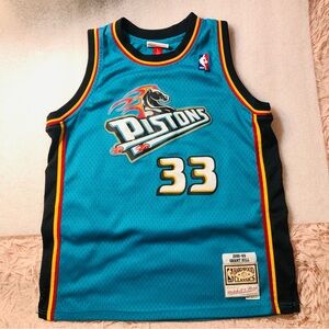 Mitchell & Ness Grant Hill Swingman Detroit Pistons 98-99 Teal Jersey Youth Sz L